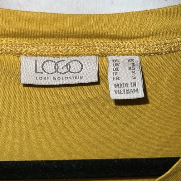 LOGO Lori Goldstein Shirt Womens XS Short Sleeve Ruffle Hem Tunic Top - Picture 5 of 8